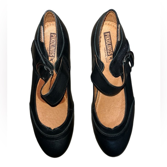 Pikolinos Black Leather Venezia Mary Jane Shoes Sz.36 (US 6.5) - Picture 3 of 8